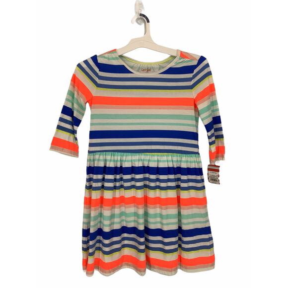 NWT Cat & Jack Striped L/S Dress Large 10/12 - Picture 2 of 5